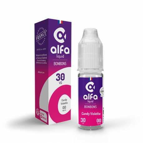 E-Liquide bonbon violette 10ml- Alfaliquid