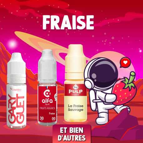 Pack découverte 10 Saveur Fraise 10ml