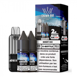 Cartouche Cubic 30k 20ml (1pcs) + E-liquides 20mg 10ml (2pcs) - Crown Bar by Al Fakher