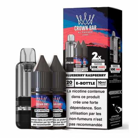 Cartouche Cubic 30k 20ml (1pcs) + E-liquides 20mg 10ml (2pcs) - Crown Bar by Al Fakher