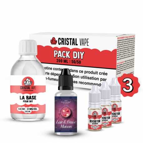 Pack DIY Lait et Fraise Maison 230ml Coeur Gourmand